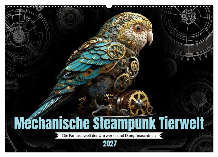 Mechanische Steampunk Tierwelt (Wandkalender 2027 DIN A2 quer) CALVENDO Monatskalender