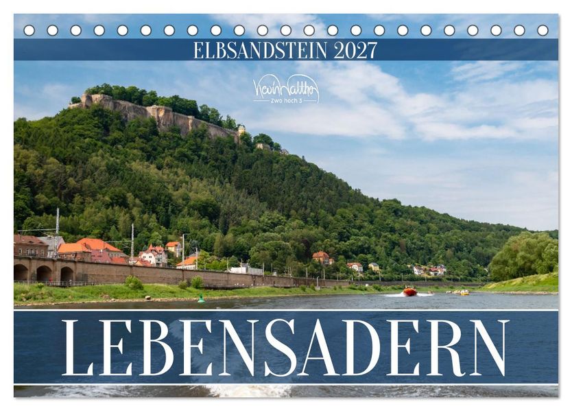 Lebensadern - Elbsandstein (Tischkalender 2027 DIN A5 quer) CALVENDO Monatskalender