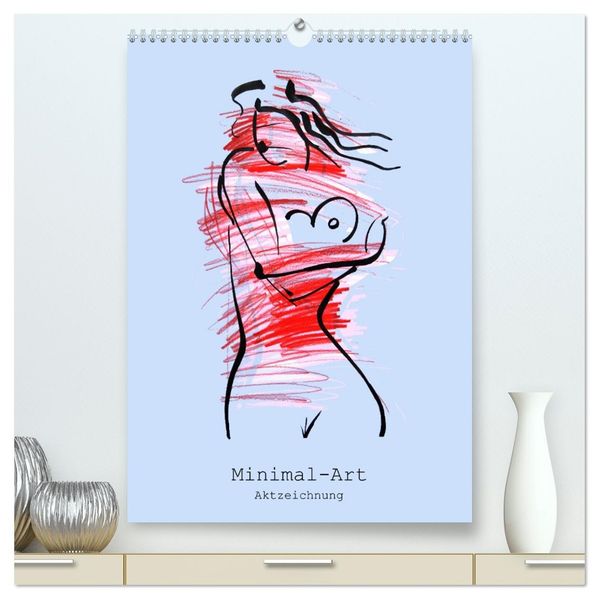 Minimal-Art Aktzeichnung (hochwertiger Premium Wandkalender 2027 DIN A2 hoch) Kunstdruck in Hochglanz
