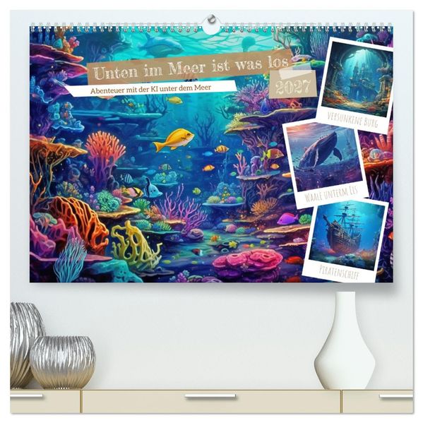 Unten im Meer ist was los (hochwertiger Premium Wandkalender 2027 DIN A2 quer) Kunstdruck in Hochglanz