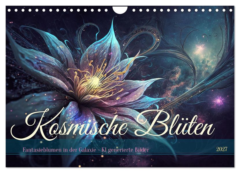 Kosmische Blüten (Wandkalender 2027 DIN A4 quer) CALVENDO Monatskalender