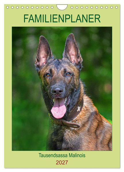 Familienplaner Tausendsassa Malinois (Wandkalender 2027 DIN A4 hoch) CALVENDO Monatskalender