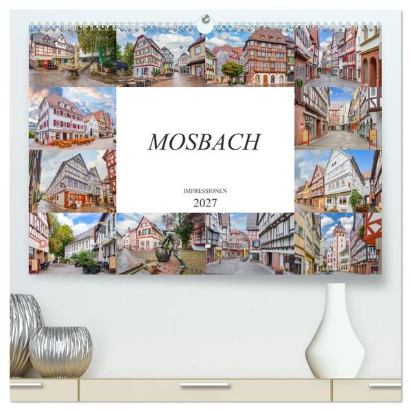 Mosbach Impressionen (hochwertiger Premium Wandkalender 2027 DIN A2 quer) Kunstdruck in Hochglanz