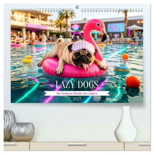 Lazy Dogs - Die faulsten Hunde des Jahres (hochwertiger Premium Wandkalender 2027 DIN A2 quer) Kunstdruck in Hochglanz