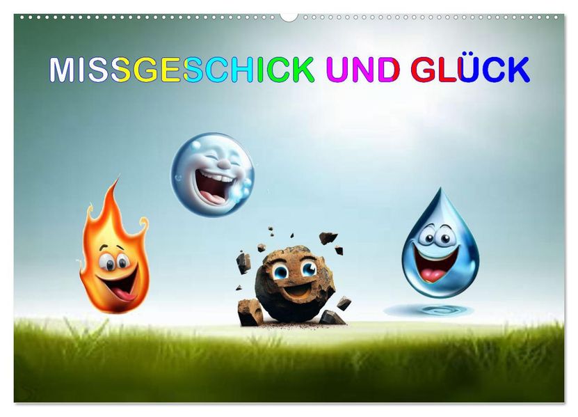 Missgeschick und Glück (Wandkalender 2027 DIN A2 quer) CALVENDO Monatskalender