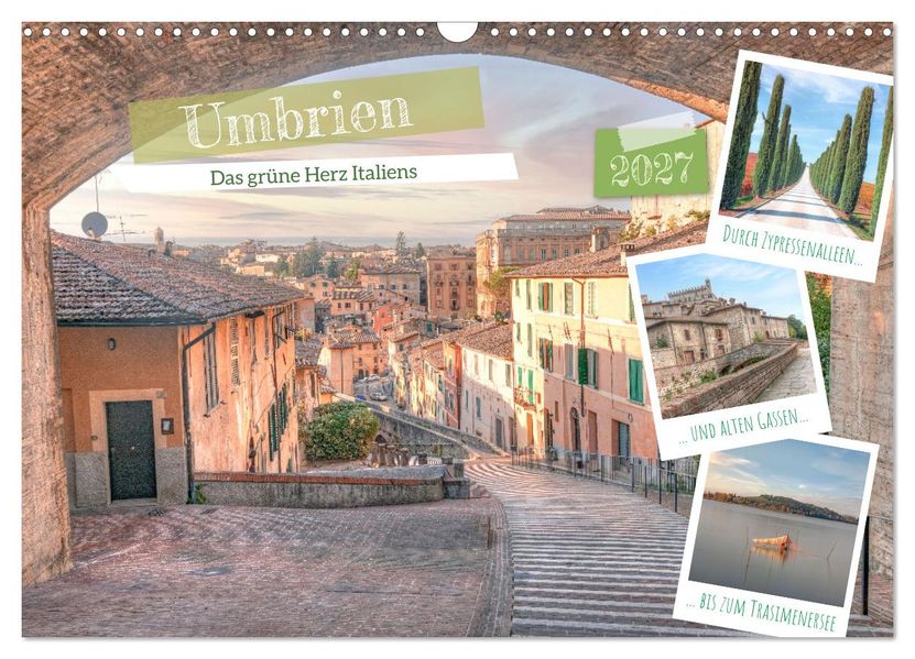 Umbrien - Das grüne Herz Italiens (Wandkalender 2027 DIN A3 quer) CALVENDO Monatskalender