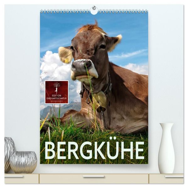 Bergkühe (hochwertiger Premium Wandkalender 2027 DIN A2 hoch) Kunstdruck in Hochglanz