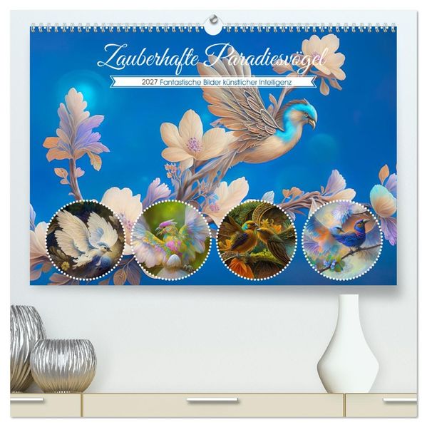 Zauberhafte Paradiesvögel (hochwertiger Premium Wandkalender 2027 DIN A2 quer) Kunstdruck in Hochglanz