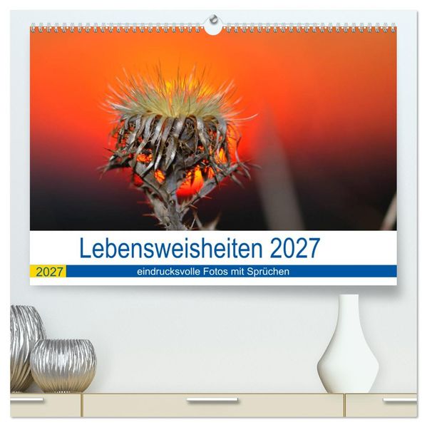 Lebensweisheiten 2027 (hochwertiger Premium Wandkalender 2027 DIN A2 quer) Kunstdruck in Hochglanz