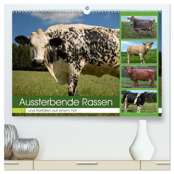 Aussterbende Rassen und Raritäten (hochwertiger Premium Wandkalender 2027 DIN A2 quer) Kunstdruck in Hochglanz