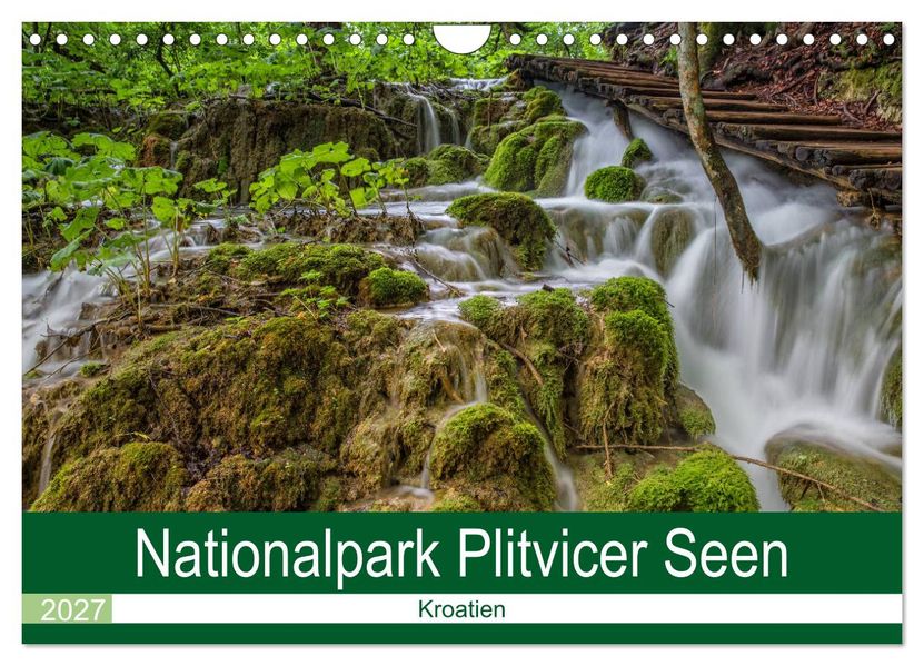 Nationalpark Plitvicer Seen (Wandkalender 2027 DIN A4 quer) CALVENDO Monatskalender