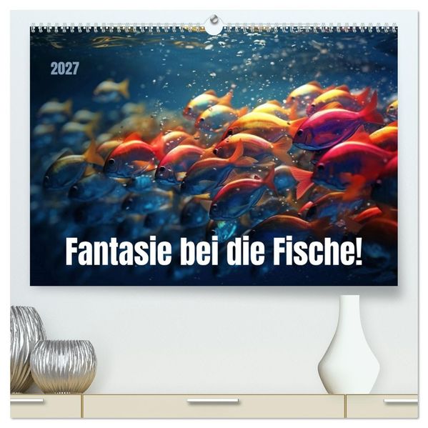 Fantasie bei die Fische! (hochwertiger Premium Wandkalender 2027 DIN A2 quer) Kunstdruck in Hochglanz