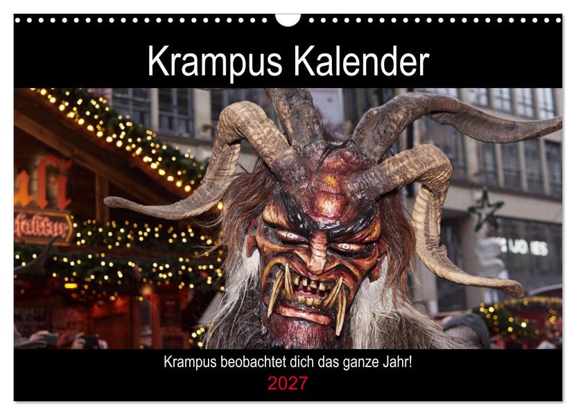 Krampus Kalender 2027 (Wandkalender 2027 DIN A3 quer) CALVENDO Monatskalender
