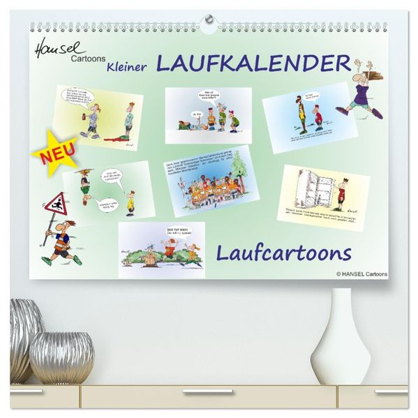 HANSELs kleiner Laufkalender (hochwertiger Premium Wandkalender 2027 DIN A2 quer) Kunstdruck in Hochglanz