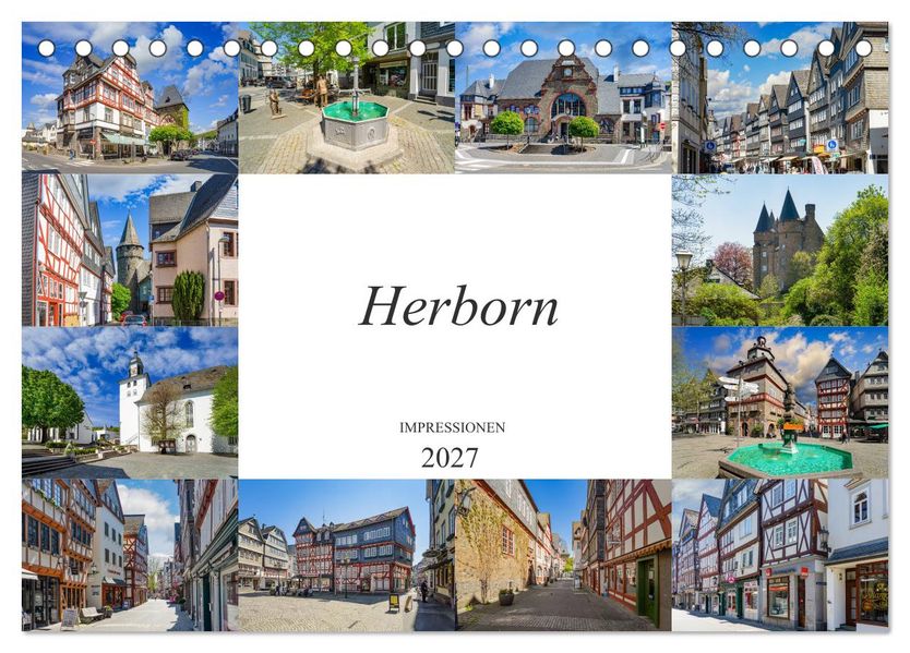 Herborn Impressionen (Tischkalender 2027 DIN A5 quer) CALVENDO Monatskalender