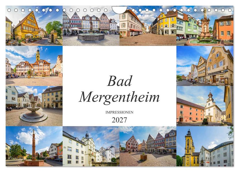 Bad Mergentheim Impressionen (Wandkalender 2027 DIN A4 quer) CALVENDO Monatskalender