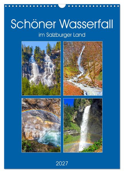 Schöner Wasserfall (Wandkalender 2027 DIN A3 hoch) CALVENDO Monatskalender