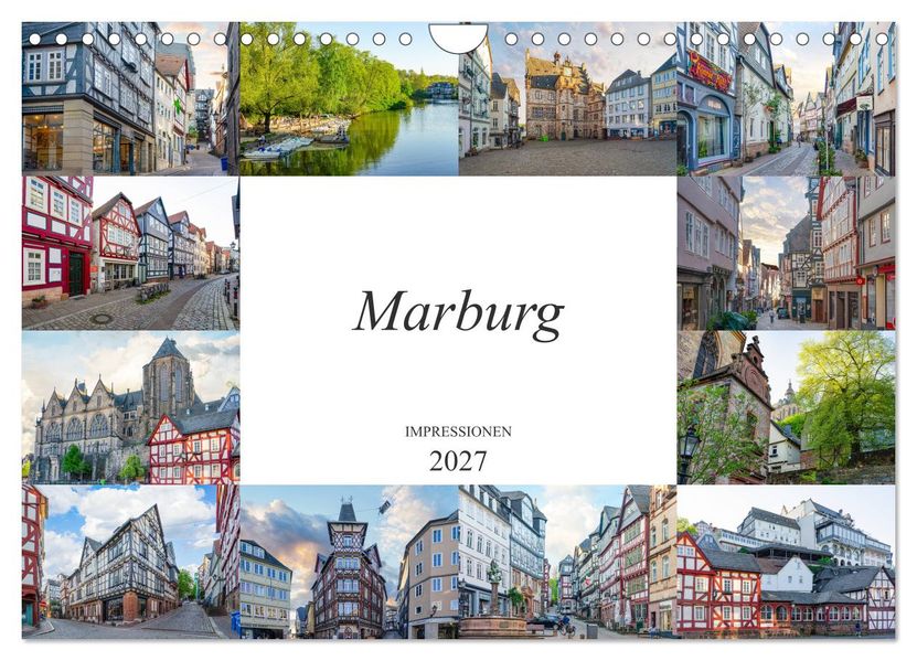 Marburg Impressionen (Wandkalender 2027 DIN A4 quer) CALVENDO Monatskalender