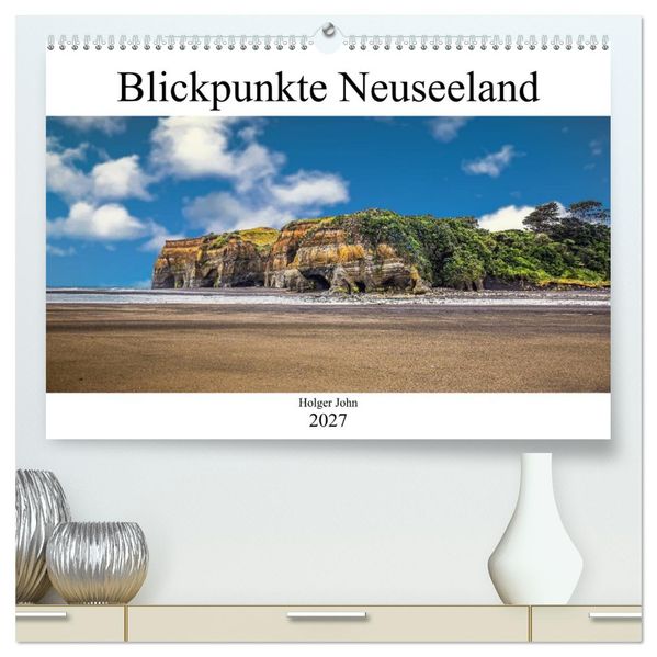 Blickpunkte Neuseeland (hochwertiger Premium Wandkalender 2027 DIN A2 quer) Kunstdruck in Hochglanz