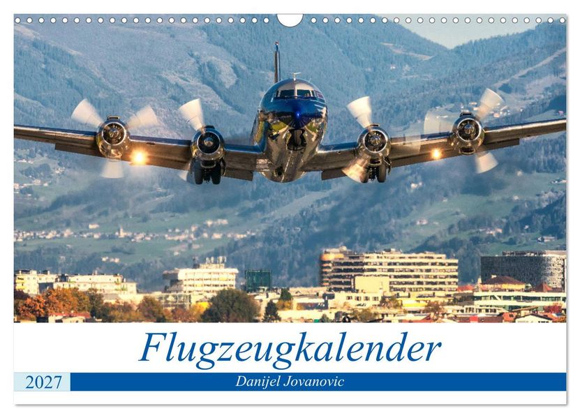 Flugzeugkalender (Wandkalender 2027 DIN A3 quer) CALVENDO Monatskalender