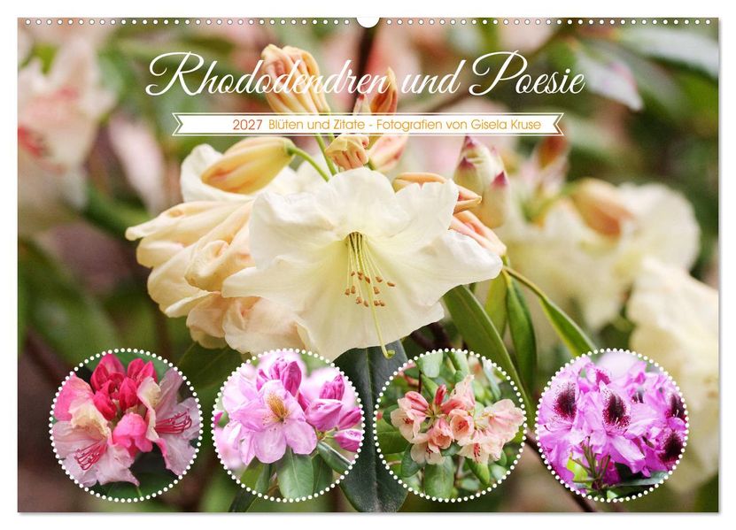 Rhododendren und Poesie (Wandkalender 2027 DIN A2 quer) CALVENDO Monatskalender