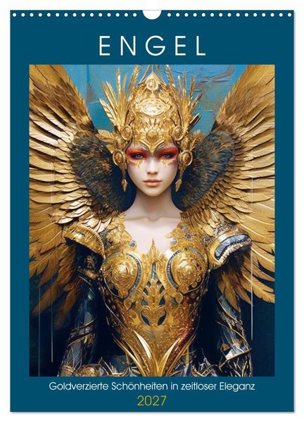 Engel. Goldverzierte Schönheiten in zeitloser Eleganz (Wandkalender 2027 DIN A3 hoch) CALVENDO Monatskalender