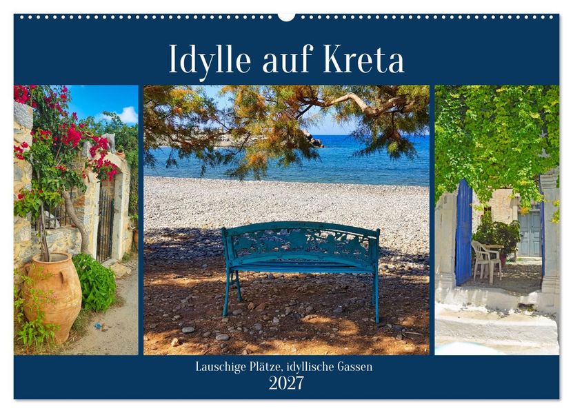 Idylle auf Kreta (Wandkalender 2027 DIN A2 quer) CALVENDO Monatskalender