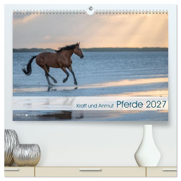 Pferde 2027 Kraft und Anmut (hochwertiger Premium Wandkalender 2027 DIN A2 quer) Kunstdruck in Hochglanz