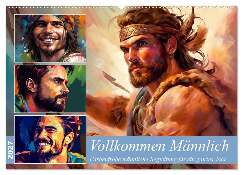 Vollkommen Männlich (Wandkalender 2027 DIN A2 quer) CALVENDO Monatskalender