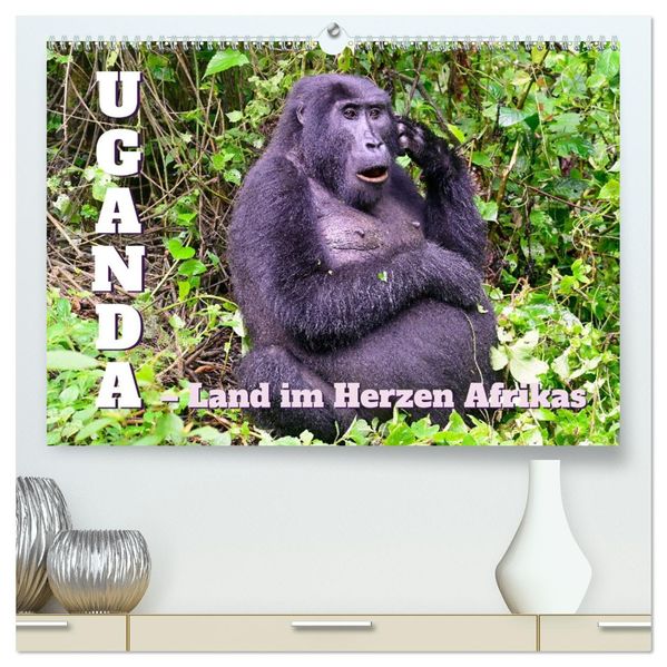 Uganda - Land im Herzen Afrikas (hochwertiger Premium Wandkalender 2027 DIN A2 quer) Kunstdruck in Hochglanz
