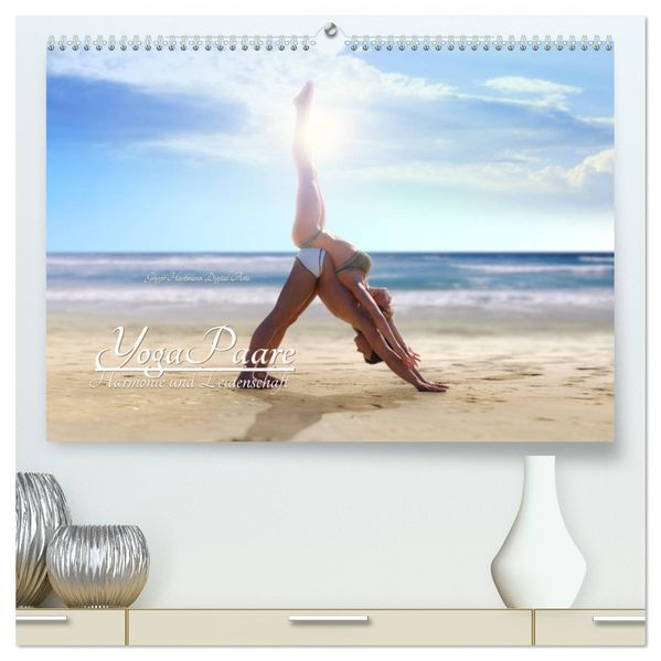 YogaPaare (hochwertiger Premium Wandkalender 2027 DIN A2 quer) Kunstdruck in Hochglanz