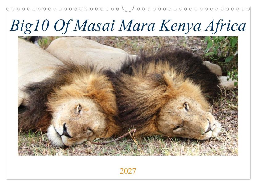 Big10 Of Masai Mara Kenya Africa (Wall Calendar 2027 DIN A3 landscape) CALVENDO 12 Month Wall Calendar