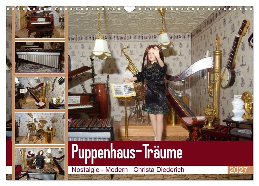 Puppenhaus-Träume (Wandkalender 2027 DIN A3 quer) CALVENDO Monatskalender