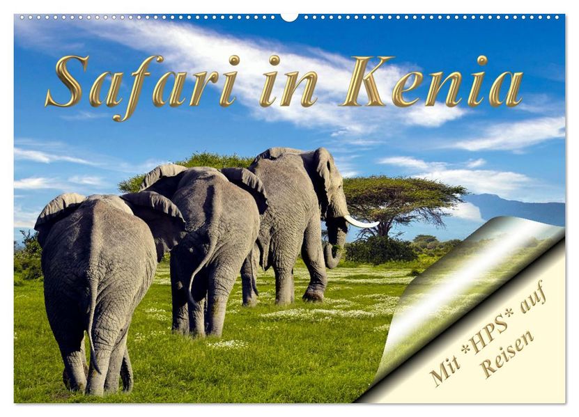 Safari in Kenia (Wandkalender 2027 DIN A2 quer) CALVENDO Monatskalender