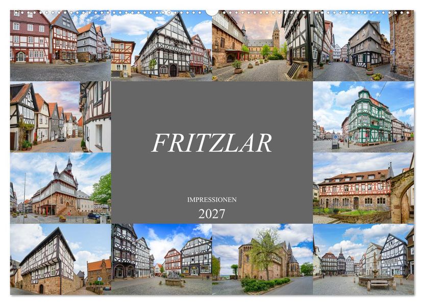 Fritzlar Impressionen (Wandkalender 2027 DIN A2 quer) CALVENDO Monatskalender