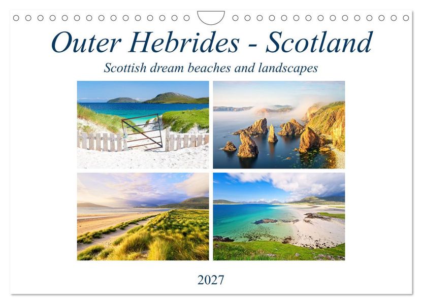 Outer Hebrides - Scotland Scottish dream beaches and landscapes (Wall Calendar 2027 DIN A4 landscape) CALVENDO 12 Month Wall Calendar