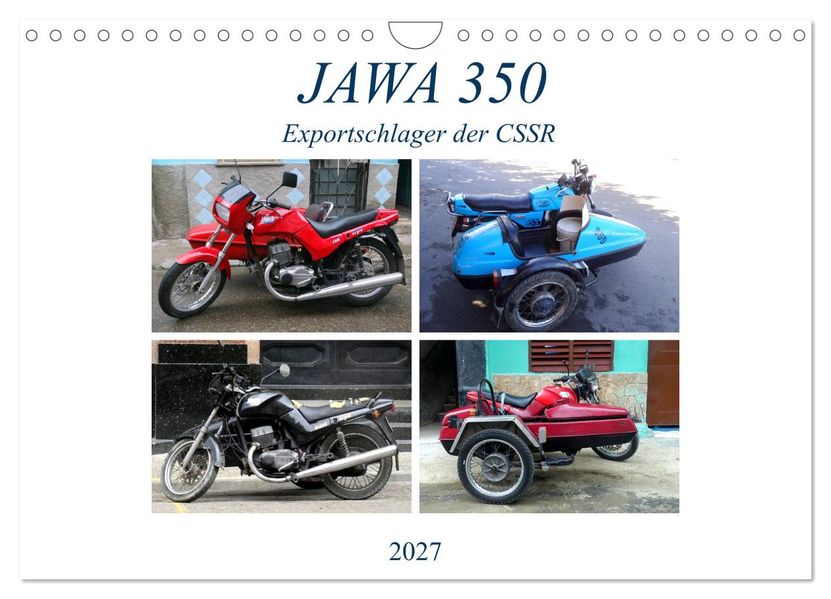 JAWA 350 - Exportschlager der CSSR (Wandkalender 2027 DIN A4 quer) CALVENDO Monatskalender
