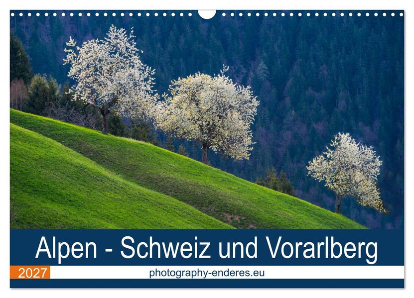 Alpen - Schweiz und Vorarlberg (Wandkalender 2027 DIN A3 quer) CALVENDO Monatskalender