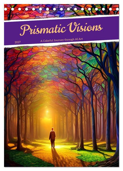 Prismatic Visions (Desk Calendar 2027 DIN A5 portrait) CALVENDO 12 Month DeskCalendar