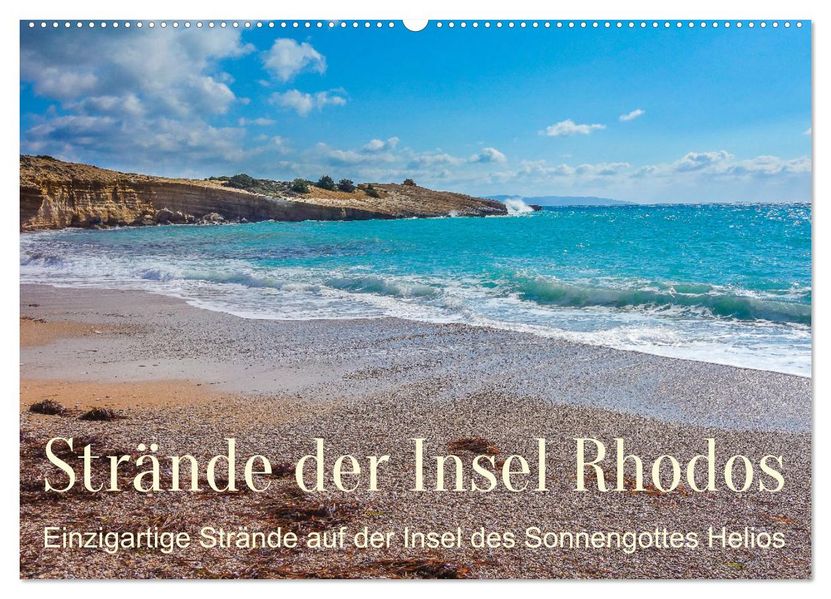 Strände der Insel Rhodos (Wandkalender 2027 DIN A2 quer) CALVENDO Monatskalender