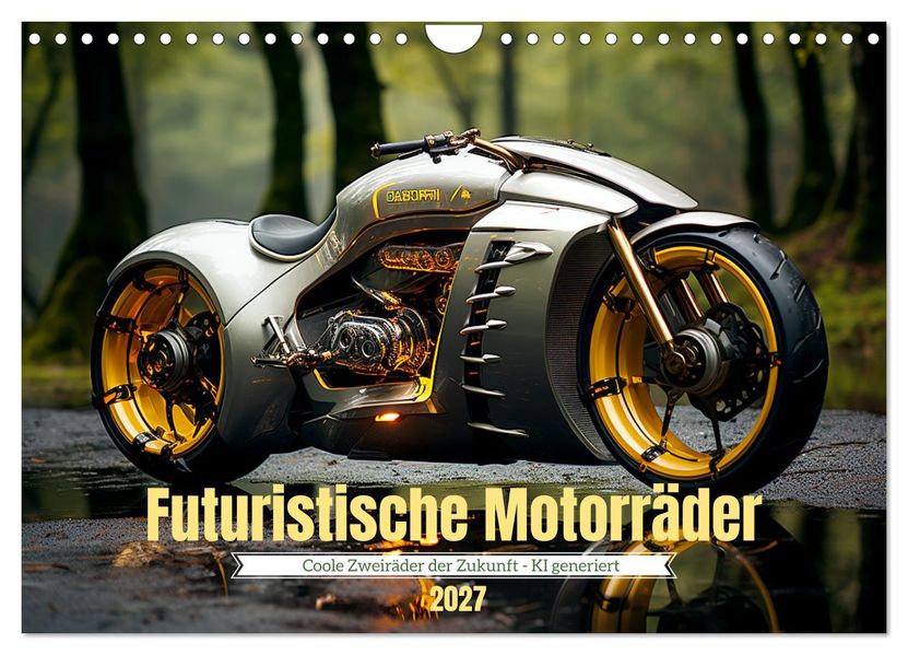 Futuristische Motorräder (Wandkalender 2027 DIN A4 quer) CALVENDO Monatskalender