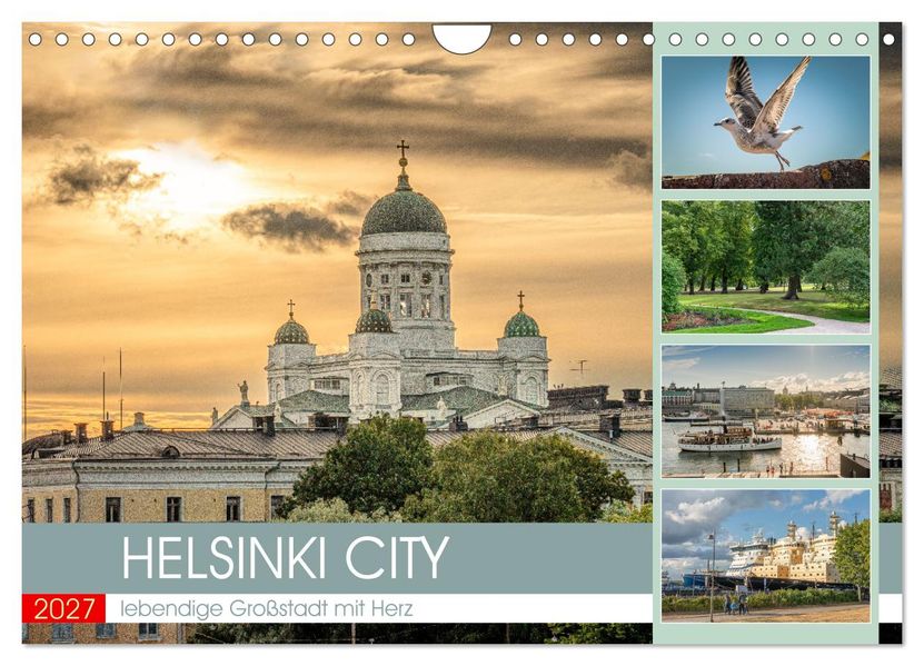 HELSINKI CITY (Wandkalender 2027 DIN A4 quer) CALVENDO Monatskalender