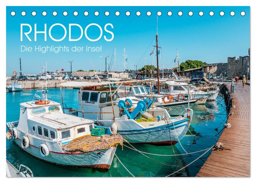 Rhodos - Die Highlights der Insel (Tischkalender 2027 DIN A5 quer) CALVENDO Monatskalender