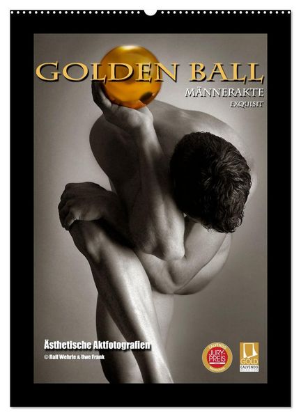 Golden Ball Männerakte exquisit (Wandkalender 2027 DIN A2 hoch) CALVENDO Monatskalender