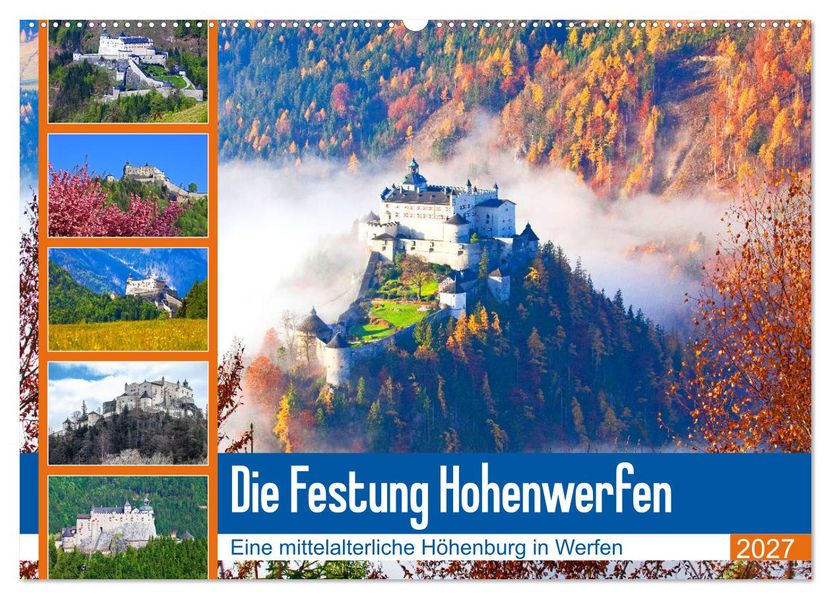 Die Festung Hohenwerfen (Wandkalender 2027 DIN A2 quer) CALVENDO Monatskalender
