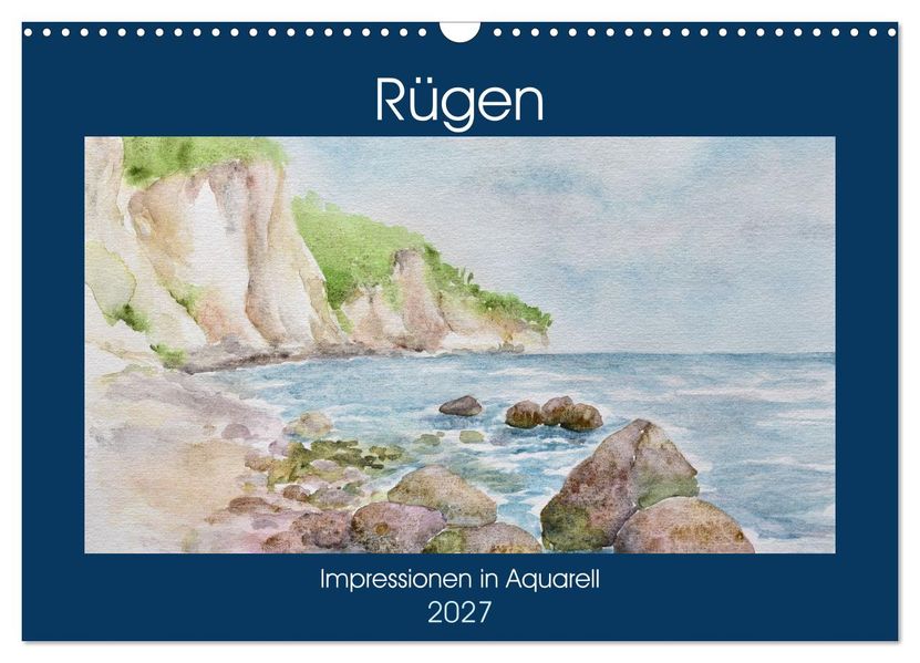 Rügen Impressionen in Aquarell (Wandkalender 2027 DIN A3 quer) CALVENDO Monatskalender