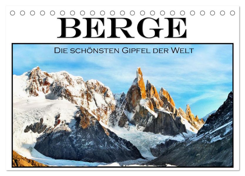 Berge - Die schönsten Gipfel der Welt (Tischkalender 2027 DIN A5 quer) CALVENDO Monatskalender