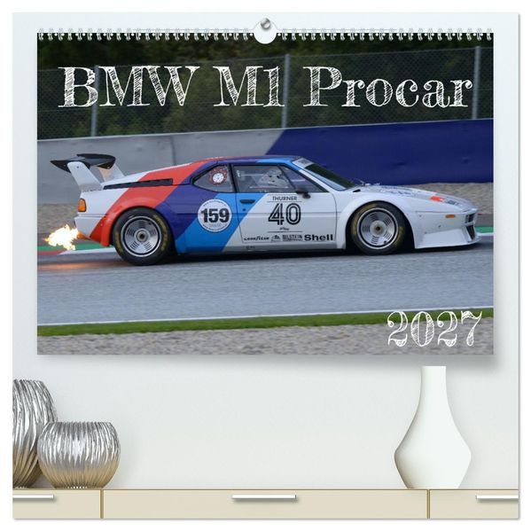 BMW M1 Procar (hochwertiger Premium Wandkalender 2027 DIN A2 quer) Kunstdruck in Hochglanz