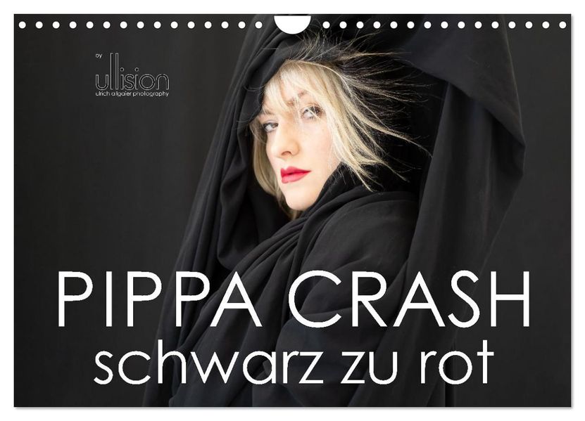 PIPPA CRASH - schwarz zu rot (Wandkalender 2027 DIN A4 quer) CALVENDO Monatskalender