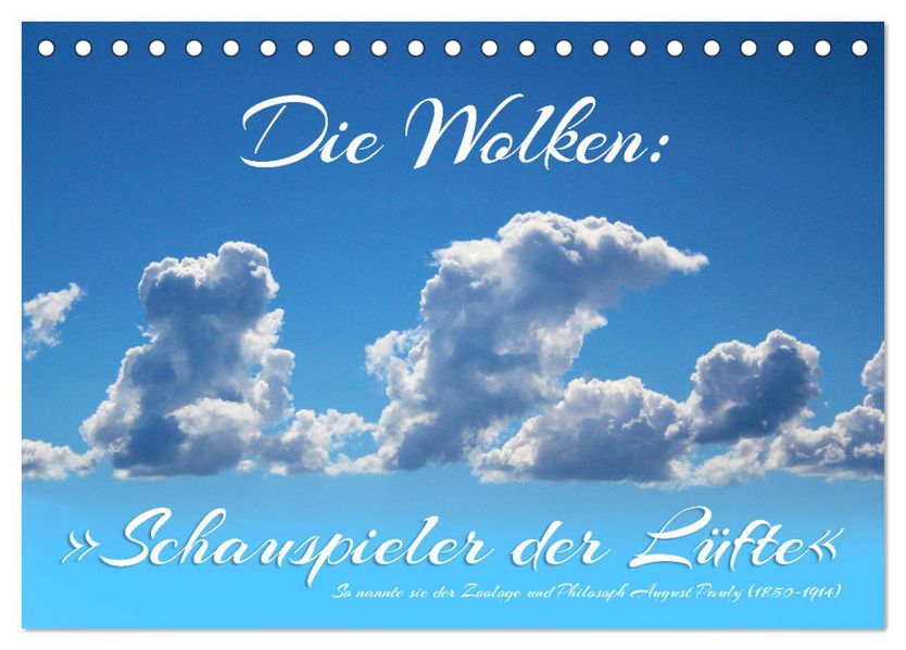 Die Wolken: 'Schauspieler der Lüfte' (Tischkalender 2027 DIN A5 quer) CALVENDO Monatskalender